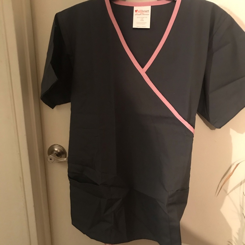 2pc NEW gray and pink uniform